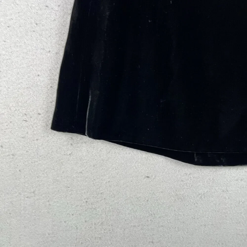Vintage Fendi Velvet Knee Length‎ Skirt Women’s 27 Black Mid Rise A Line - Picture 12 of 15